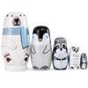 Bgraamiens Nesting Dolls Russian Matryoshka Wood Stacking Dolls for Kids Handmade Toys (Polar Family) view 2