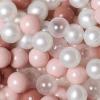 TRENDPLAY Plastic Balls for Ball Pits - Pack of 100 Hollow Balls- Safe and Exciting Playtime - Perfect for Toddler Baby Pools,Party,Festival Decoration, Cream Pink+ Pearl White view 1