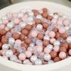 TRENDPLAY Plastic Balls for Ball Pits - Pack of 100 Hollow Balls- Safe and Exciting Playtime - Perfect for Toddler Baby Pools,Party,Festival Decoration, Cream Pink+ Pearl White view 3