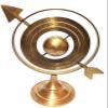2 Piece Brown Antique Globe Armillary Globe Showpiece, Brass Armillary Sphere Decor, Nautical Brass Decor 8 Inch Approx. view 4