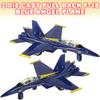 ArtCreativity Jumbo Diecast F-18 Blue Angel Jets with Pullback Mechanism, Set of 2, Diecast Metal Jet Plane Fighter Toys for Boys, Air Force Military Cake Decorations, Aviation Party Favors view 2