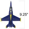 ArtCreativity Jumbo Diecast F-18 Blue Angel Jets with Pullback Mechanism, Set of 2, Diecast Metal Jet Plane Fighter Toys for Boys, Air Force Military Cake Decorations, Aviation Party Favors view 3