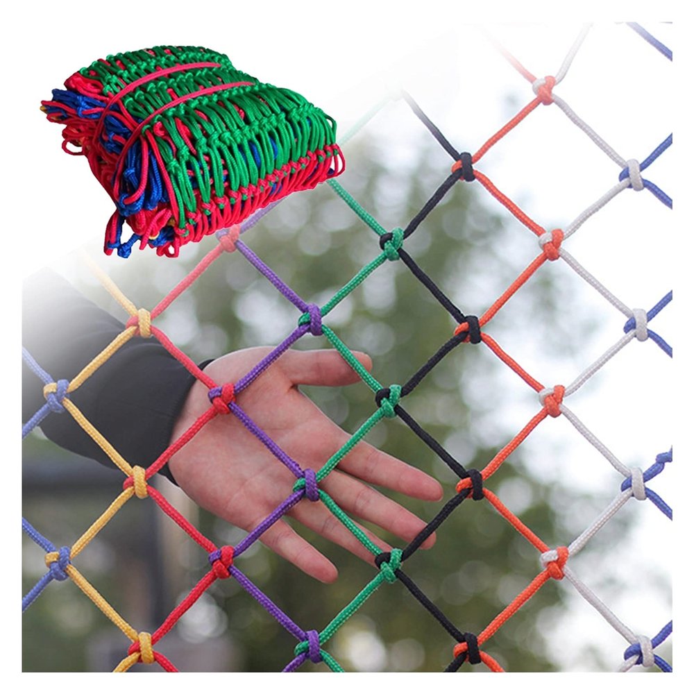 AWSAD 6mm Nylon Practical Rainbow Protection Net Railing Stairs Safety Netting Outdoor Balcony Garden FenceCustomizable Color : 15cm mesh, Size : 11m(3.33.3ft)