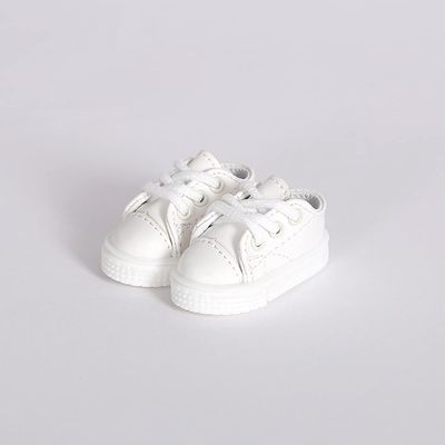1/6 BJD SD Size Doll 30cm Body Shoes Canvas Sports Casual Shoes 1/6 YOSD Doll Shoes Doll Accessories (White)