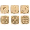Garneck Mahjong Set 6pcs Brass Dice Set Metal Dice Game Playing Dice Party Props for Board Games Role Playing Game Table Games Hollow Dice view 1