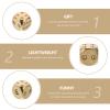 Garneck Mahjong Set 6pcs Brass Dice Set Metal Dice Game Playing Dice Party Props for Board Games Role Playing Game Table Games Hollow Dice view 3