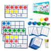 130 PCS Jumbo Magnetic Ten Frame Set, Ten Frames Class Set, Math Manipulatives for Kindergarten, PreK, Preschool, Math Counters, Games for Kids, Magnetic Counters, Teacher and Homeschool Supplies view 1