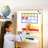 130 PCS Jumbo Magnetic Ten Frame Set, Ten Frames Class Set, Math Manipulatives for Kindergarten, PreK, Preschool, Math Counters, Games for Kids, Magnetic Counters, Teacher and Homeschool Supplies view 3
