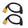 SinLoon XT60 Charging Cable XT-60 Female Bullet Connector to Female DC 5.5mm X 2.5mm Power Cable for FPV Monitor Power (F/F DC5525) view 1