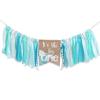 Big One Highchair Banner for 1st Birthday - Blue Banner for Baby Boys, Beach and Pool Party Decorations for Kids, Cake Smash Photo Props view 1