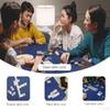 Plusvivo Felt Game Table Cover - Poker, Mahjong, Bridge; Machine Washable (36" x 36" Blue) view 3