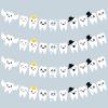 4 Pieces Tooth Banner Decorations 1st Tooth Banner Garland for Dental Graduation Birthday Party Baby Shower Decor view 1