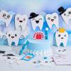 4 Pieces Tooth Banner Decorations 1st Tooth Banner Garland for Dental Graduation Birthday Party Baby Shower Decor view 4