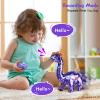 Koonie Dinosaur Toys for Girls, 2 Year Old Girl Toys, Purple Dinosaur Remote Control Reversible Sequins Dinosaur Toy Can Repeat Walk Roar Sing, Christmas Birthday Gifts for 2-7 Years Old Kids Toddler view 3