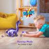 Koonie Dinosaur Toys for Girls, 2 Year Old Girl Toys, Purple Dinosaur Remote Control Reversible Sequins Dinosaur Toy Can Repeat Walk Roar Sing, Christmas Birthday Gifts for 2-7 Years Old Kids Toddler view 4