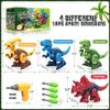 Dinosaur Toys for 3, 4, 5, 6, 7 Year Old Boys, Take Apart Toys with Electric Drill for Kids, STEM Educational Construction Building Toy, Ideal Birthday Christmas Easter Gifts, Incl Tyrannosaurus Rex view 2