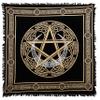 Indian Consigners Altar Cloth Pentagram Witchcraft Alter Tarot Spread Top Cloth Wiccan Square Spiritual 24 by 24 Sacred Crescent Pentagram view 1