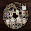 Indian Consigners Altar Cloth Pentagram Witchcraft Alter Tarot Spread Top Cloth Wiccan Square Spiritual 24 by 24 Sacred Crescent Pentagram view 3