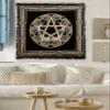 Indian Consigners Altar Cloth Pentagram Witchcraft Alter Tarot Spread Top Cloth Wiccan Square Spiritual 24 by 24 Sacred Crescent Pentagram view 4