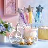 Skylety 8 Pcs Fairy Wands Star Glitter Princess Wands for Girls Kids Princess Party Favors Angel Sticks with Ribbon Costume Props for Birthday Wedding Cosplay view 3
