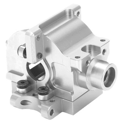 Dilwe Petrol Truck Gear Box, RC Metal Gear Box Metal Gearbox Cover Shell Differential Housing for 1/10 HSP RC Car for Thanksgiving Day for Gift for 14+ Kid(Silver)