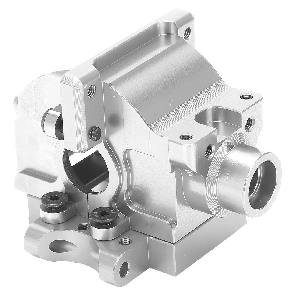 Dilwe Petrol Truck Gear Box, RC Metal Gear Box Metal Gearbox Cover Shell Differential Housing for 1/10 HSP RC Car for Thanksgiving Day for Gift for 14+ Kid(Silver)