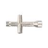 Dilwe 1/24 Lock Nut, M2 Lock Nut M2 Iron with Wrench for 1/24 Car for Axial Scx24 AXI90081, Small Sleeve Hex Socket Wheel Spanner Cross Wrenches Maintenance Tool (Silver) view 2