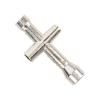 Dilwe 1/24 Lock Nut, M2 Lock Nut M2 Iron with Wrench for 1/24 Car for Axial Scx24 AXI90081, Small Sleeve Hex Socket Wheel Spanner Cross Wrenches Maintenance Tool (Silver) view 4