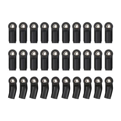 Dilwe RC Car Rod End Link Balls, 30PCS RC Tie Rod Plastic RC Rod End Balls for Axial Scx10 II 90046 90047 1/10 RC Car Crawler RC Accessories