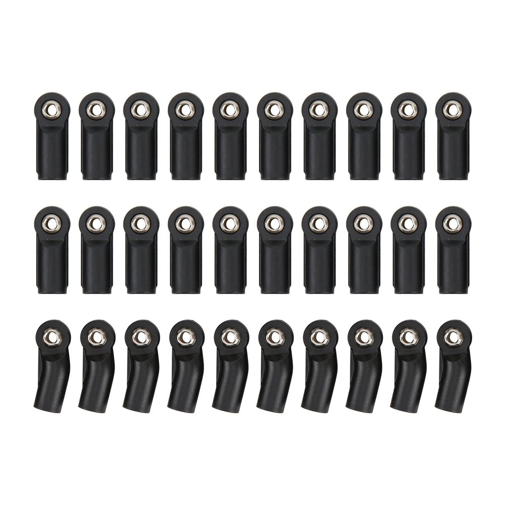 Dilwe RC Car Rod End Link Balls, 30PCS RC Tie Rod Plastic RC Rod End Balls for Axial Scx10 II 90046 90047 1/10 RC Car Crawler RC Accessories