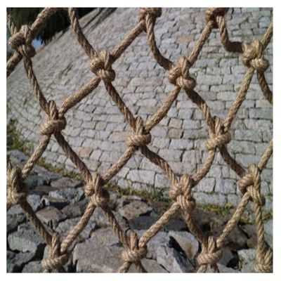 Climbing Cargo Net Heavy Duty Rope Net Waterproof Hemp Rope Net Treehouse Swingset Fence Birds Net Child Stair Safety Net Playground Wall Decor (Size : 2 * 8m(7 * 26ft))