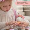 Tickle & Main Plush Tea Party Set Unicorn - 8-Piece, Rainbow - Kids Tea Set with Rainbow Teapot & Cups, Party Hat, Storybook & Unicorn Plush view 4