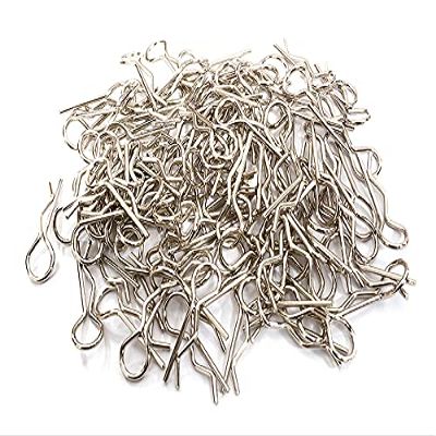 Integy Bent-Up Body Clips (100) for 1/10 Scale RC (LxW=24x8mm)