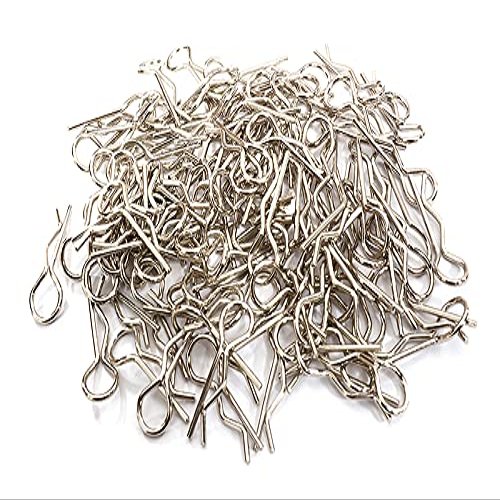Integy Bent-Up Body Clips (100) for 1/10 Scale RC (LxW=24x8mm)