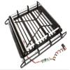 Roof Top Luggage Tray 190x175x40mm w/LED Light Bar for Axial SCX10 II 6X6 view 1