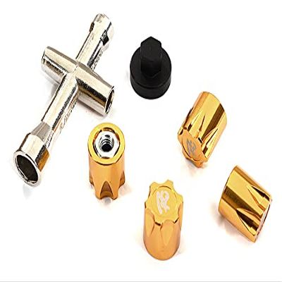Integy Realistic Gold Billet Machined M4 Size Wheel Nut for 1/10 Scale Models