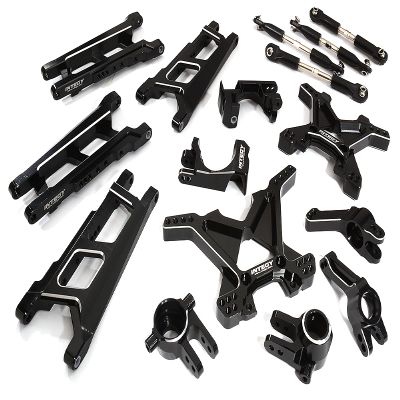 Integy Black Billet Machined Suspension Upgrade Kit for 1/10 Stampede 4X4 & Slash 4X4