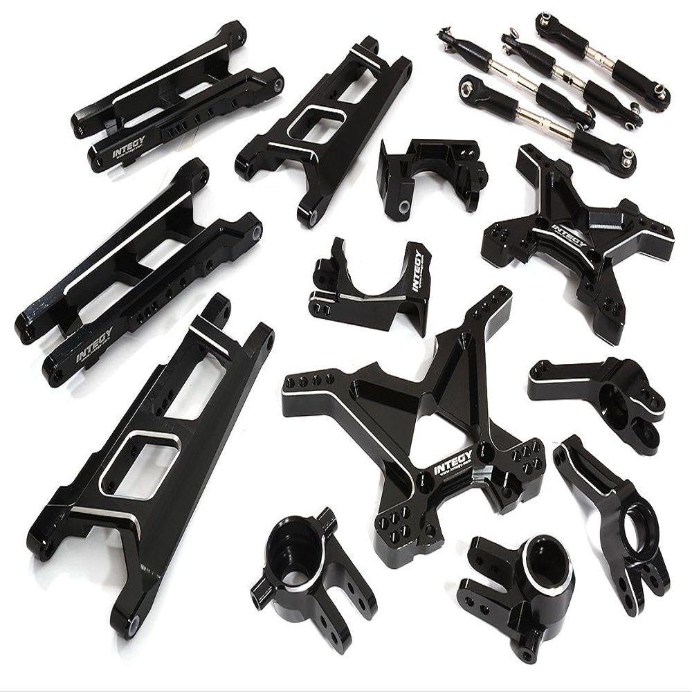 Integy Black Billet Machined Suspension Upgrade Kit for 1/10 Stampede 4X4 & Slash 4X4