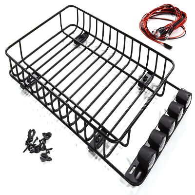 Integy Realistic 1/10 Scale Metal Luggage Tray 210x145x30mm with 5 LED Spot Light Set