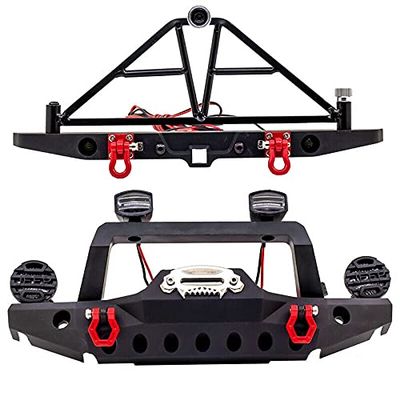 RC Model Realistic Front & Rear Bumper w/LED for Traxxas TRX-4 & Axial SCX10 III & SCX-10