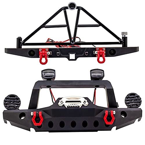 RC Model Realistic Front & Rear Bumper w/LED for Traxxas TRX-4 & Axial SCX10 III & SCX-10