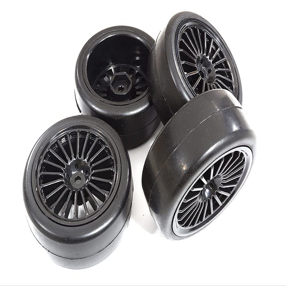 Integy 20 Spoke Complete Wheel & Tire Set (4) for 1/10 Touring Car