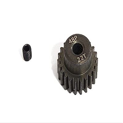 Integy Machined HD Steel 48 Pitch Pinion 22T for Brushless w/ 0.125 Shaft