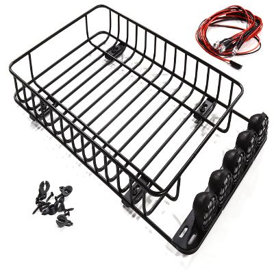 Integy Realistic 1/10 Scale Metal Luggage Tray 210x145x30mm with 5 LED Spot Light Set