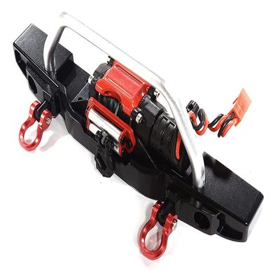 Realistic Front Bumper w/LED & Power Winch for Axial SCX10 III Scale Crawler