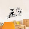 Snowboarders Silhouette Professional Snowboarder Silhouette Winter Vinyl Wall Sticker Art Wall Decal Girls Boys Kids Room Design Bedroom Winter Sport House Decoration Size(8x10 inch) view 1