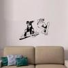 Snowboarders Silhouette Professional Snowboarder Silhouette Winter Vinyl Wall Sticker Art Wall Decal Girls Boys Kids Room Design Bedroom Winter Sport House Decoration Size(8x10 inch) view 2