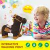 HCdoujoy Black Walking Pony Plush Interactive Pony Toy Singing Dancing Musical Realistic Pony, Stuffed Shaking Leash Horse Toy Head Buttocks Toy for Boys Girls Birthday Christmas Thanksgiving Gift view 2