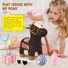 HCdoujoy Black Walking Pony Plush Interactive Pony Toy Singing Dancing Musical Realistic Pony, Stuffed Shaking Leash Horse Toy Head Buttocks Toy for Boys Girls Birthday Christmas Thanksgiving Gift view 4