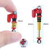 RCLions RC Shocks 43mm Adjustable Absorber Damper for 1:24th Axial SCX24 Deadbolt Base Camp Lexus Dooge Gladiator C10 JLU RC Crawler Car Upgrades (Red) view 2
